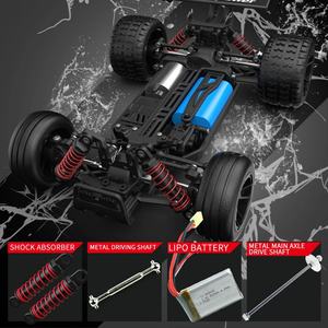 Voiture de course RC tout-terrain 4x4 électrique 2,4G à l'échelle 1:18, vitesse élevée 50-60 km/h, moteur brushless 4 canaux, télécommande 307E - Product Image 4