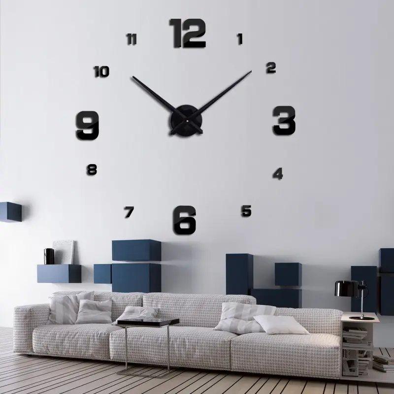 2023 Large DIY 3D Digital Wall Clock Wall Home Decor