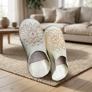 Sandalias de Interior con Punta Puntiaguda y Bordado Floral para <span class=keywords><strong>Mujer</strong></span>, Primavera, Todas las Temporadas, Parte Superior Sintética, Entresuela <span class=keywords><strong>EVA</strong></span> Suave y Acolchada - Product Image 1
