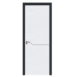 American Office Doors White Simple Design Wood Door Room Interior Door White Lacquered Modern