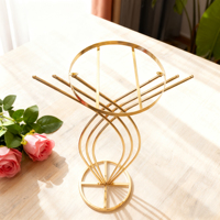 Support à fleurs en fer doré, durable, moderne et de haute qualité pour les mariages et les fêtes, décoration de centre de table