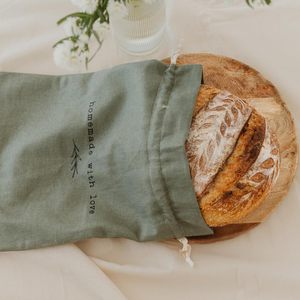 Custom Print Eco Reusable <strong>Bread</strong> Proofing Cover Drawstring Clean Storage <strong>Linen</strong> <strong>Bread</strong> <strong>Bag</strong> - Product Image 6