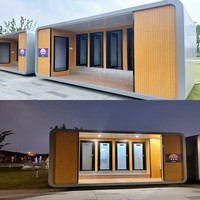 Cabine mobile modulaire personnalisable Apple Cabin, toilettes écologiques solaires, maison intelligente entièrement équipée, prix compétitif