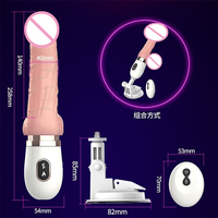 Ferngesteuerter Vibrations-Dildo mit Automatischer Teleskopfunktion für Damen-Sexmaschine, Beheizter G-Punkt-Vibrator, Künstlicher Penis-Dildo