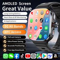 Jam Tangan Pintar 4G GPS NFC S12 Pro Max untuk Asia Eropa Android 8.0 Unduh Aplikasi WIFI 2.16 "AMOLED 3G+32GB Kamera 1050mah Jam Tangan Pintar