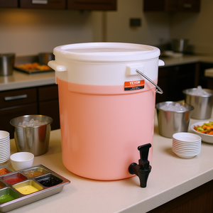 Dispensador de bebidas de plástico Vevor de 5 galones con tapa y grifo para fiestas y eventos - Product Image 2
