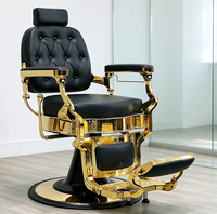 Fauteuil de barbier hydraulique inclinable de qualité supérieure, robuste, style vintage, pour salon de coiffure