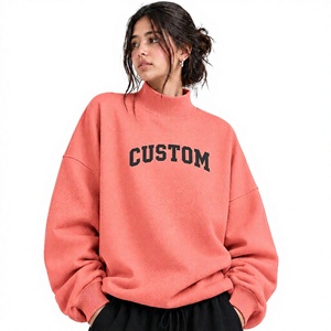 Sudadera de Cuello Alto para Mujer, Tejido de Alta Calidad, Impresión de Logotipo Personalizado, Moda de Invierno, Estilo Moderno, Ropa de Abrigo - Product Image 1