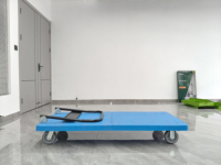 Carretilla de Mano Plana con Superficie Texturizada Antideslizante, Asa Plegable de Alta Resistencia, Carro de Transporte Industrial y Logístico