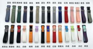 Ventes chaudes - Bracelet respirant de 20 mm et 22 mm pour montre 4/5/6/7 Gear S3 Active 2 - Bande en tissu avec fermeture à boucle et crochet - Product Image 3