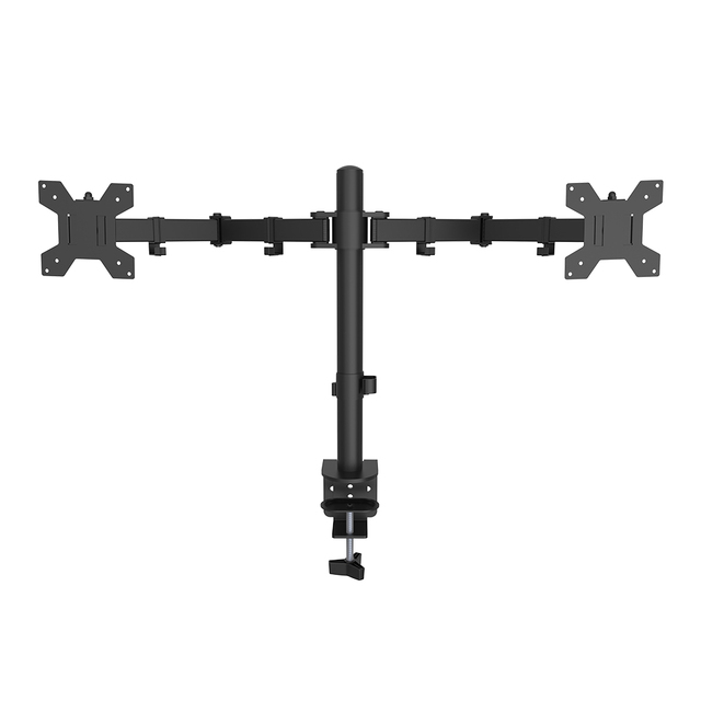 Kehao OEM Dual Monitor Stand Customizable Height Range Rotation Angle Professional Liftable Mount Home Office Alloy Steel Stock