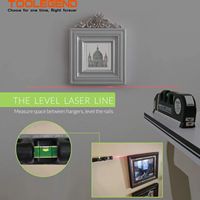 Niveau laser multifonction en gros, mesure laser de 8 pieds+, ruban à mesurer, règles standard et métriques ajustables, niveaux laser