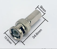 Adaptor Koaksial BNC Male ke BNC Female 75 Ohm dengan Mur Hex untuk Ekstensi Kabel Video RG59/RG6 (Berlapis Nikel)