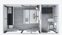 Maison conteneur design de chine, deuxième étage, cabine à pommes, structure en acier personnalisée, maisons modulaires de deux étages