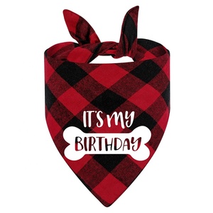 100% Bông Xương In Bandana Tùy Chỉnh 'Của Nó Sinh Nhật Của Tôi Biểu Tượng Con Chó Sinh Nhật Cổ Phụ Kiện Cho Mùa Xuân Mùa Hè Và Mùa Đông - Product Image 5