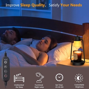 Nouvelle Lampe Chauffe-Bougie Électrique en Métal à Intensité Variable et Minuteur, Chauffe la Cire par le Haut, Convient aux Bougies Parfumées en Pots Grands et Petits - Product Image 3