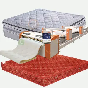 Computer Enkele Dubbele Naald Quiltmachines Computergestuurde Enkele Dubbele Kop Gebruikt Lange Arm Matras Quiltmachine