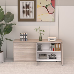 Meuble de rangement de bureau moderne avec étagères ouvertes, armoire de classement, armoire de rangement, armoires de bureau - Product Image 2