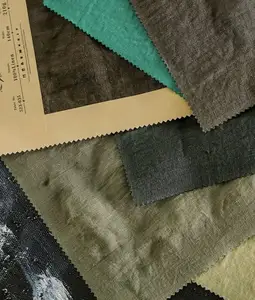 OEKO TEX peso medio multicolor lavado suave Lino francés 100% tela de lino puro