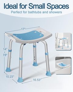 Chaise de douche pour douche intérieure, tabouret de douche design maison 400lbs chaise de bain sans outil pour personnes âgées avec hauteur réglable - Product Image 2