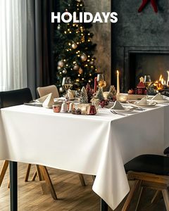 Mantel Rectangular Hecho a Mano para Bodas, 60x102 Pulgadas, Lavable, 100% Poliéster, Blanco, Tamaño Personalizable para Eventos - Product Image 6