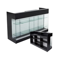 Vitrine d'exposition en verre avec étagères, 78 pouces de haut, porte coulissante, vitrine en verre LED pour boutique de détail, exposition de marchandises