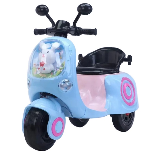 2026 Wholesale Kids Electric Three-Wheel Toy Car Battery-Powered Music Tricycle for Children 2-4 Years Old