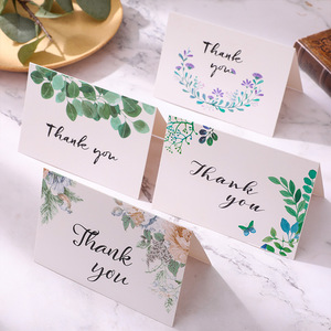Carte de remerciement personnalisée pour mariage, en papier floral, avec enveloppe, en carton imprimé sur mesure - Product Image 4