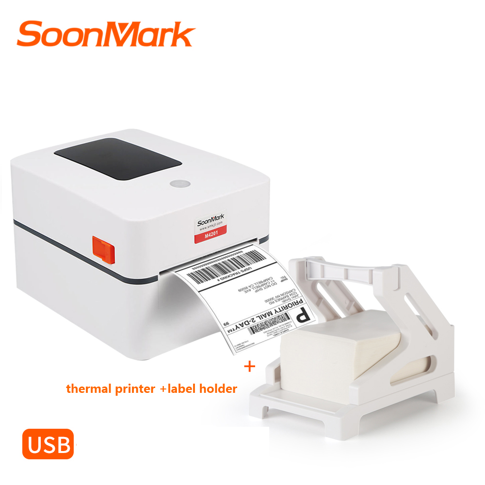 เครื่องพิมพ์สีขาว usb+ที่วาง