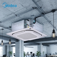 Système VRF Midea, deux thermistors de contrôle, climatiseur compact à cassette quatre voies de 1,5 kW, R410A, 220-240 V, pour bâtiments gouvernementaux