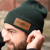 En gros, patchs pour chapeaux en cuir gaufré, en similicuir, avec protection laser, étiquettes vierges de marque et patchs en cuir personnalisés pour chapeaux