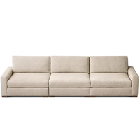 Maxwell 2025 Canapé nuage à trois places nouveau modèle crème Style Wabi-Sabi tissu modulaire rangée droite canapé pour petits salons