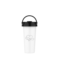 Logo et couleur personnalisés disponibles, gobelet de voyage en acier inoxydable de 500 ml, thermos réutilisable sous vide avec poignée, isolation thermique de 12 à 24 heures