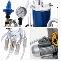 Machine à traire portable à piston monocylindre pour vaches et moutons, réservoir en acier inoxydable avec système d'aspiration automatique