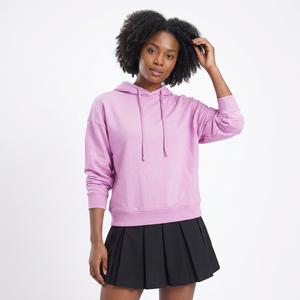 Sudadera Elegante de Algodón con Lentejuelas y Lavado Ácido para Mujer, Manga Abullonada, Estilo Oversize, Streetwear, para Fabricantes OEM Globales - Product Image 1