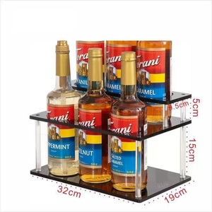 Rak Penyimpanan Bertingkat dari Akrilik Transparan untuk Botol Sirup, Botol Anggur, Stoples Rempah, Rak Pajangan Meja untuk Dapur, Bar, Kafe - Product Image 6