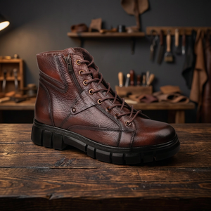 Botas Chelsea con Cordones para Hombre 3978, de Cuero Genuino, Forro Cálido, Antideslizantes, Clásicas para Otoño e Invierno - Product Image 3