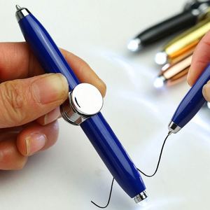 Hot-Selling Fidget Spinner Stress Relief Metal Ballpoint Pen <b>Led</b> Light Gel With Logo Custom Pens for Giving As a Gift - Product Image 4