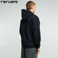 Sudadera con Capucha Extra Grande para Hombre, Personalizable, Resistente, Ecológica, de Invierno, con Doble Cremallera, Costuras en Contraste y Bordado