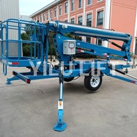 Nacelle élévatrice télescopique remorquable électrique de 18m, 20m, 200kg avec hauteur de levage minimale de 3m pour les industries agricoles
