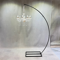 Décorations de plafond pour mariage, lustre en acrylique cristal, 8 têtes, luminaire suspendu LED, argent, or, pour mariage, fête, décoration de salle
