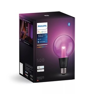 Ampoule Globe <span class=keywords><strong>LED</strong></span> Industrielle Rétro en Verre <span class=keywords><strong>PHILIPS</strong></span> <span class=keywords><strong>Smart</strong></span> Color Dimmable Compatible HomeKit pour Utilisation en Jardin HUE - Product Image 1