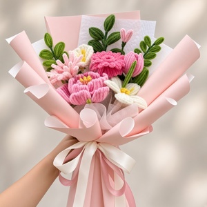 Handmade <b>Purple</b> Hyacinth Flower Bouquet DIY Craft Kit Iron Wire Stem Making Set for Wedding Birthday <b>Decor</b> - Product Image 4