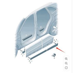 Pour Audi Q5 2013 garniture <span class=keywords><strong>de</strong></span> <span class=keywords><strong>porte</strong></span> arrière OE 8R0853969B 8R0853970B Sport Line moulage Chrome bande ensemble paire - Product Image 3