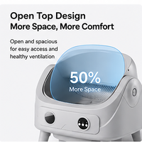 Bac à litière intelligent pour chat à nettoyage automatique, ouverture supérieure, avec contrôle par application, design ventilé, certifié CE ROHS FCC