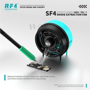 Ventilateur extracteur de fumée miniature RF4 RF-SF4, absorbeur de fumée portable, élimine la fumée de colophane et de <span class=keywords><strong>flux</strong></span> <span class=keywords><strong>pour</strong></span> la réparation de circuits imprimés/cartes mères, <span class=keywords><strong>micro</strong></span>-<span class=keywords><strong>soudure</strong></span> - Product Image 3