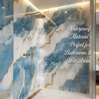Panneau mural en PVC de style moderne 1220*2440*2mm pour la décoration intérieure de divertissement et de maison, revêtement UV, motif géométrique marbré
