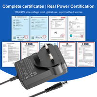 Adaptateur d'alimentation ESann DC12V 3A, AC 100-240V DC 12V 3A 36W, protection contre les courts-circuits, montage mural, prise UK, prise DC 5.5x2.5mm