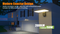 Lampe murale solaire LED extérieure au design minimaliste élégant, étanche IP65, avec détecteur de mouvement PIR, pour jardin, cour, balcon