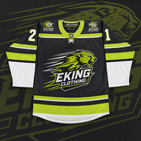 Maillot de hockey de qualité supérieure en tissu twill épais, personnalisé avec le nom de l'équipe du club, logo brodé, patchs brodés, maillot de hockey sur glace